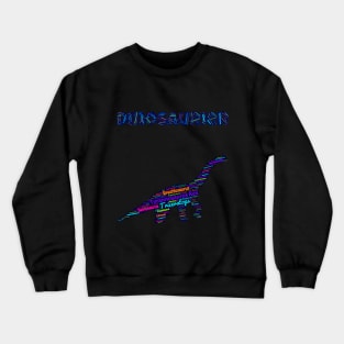 Lesen lernen mit einem Brachiosaurus Dinosaurierer Crewneck Sweatshirt